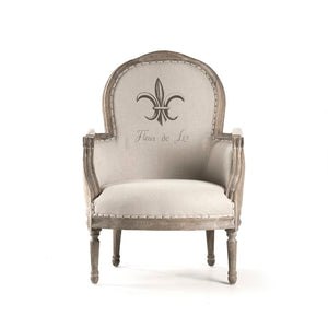 Lance Chair Limed Grey Oak, Natural Linen CFH185 E272 #5 Burlap Zentique