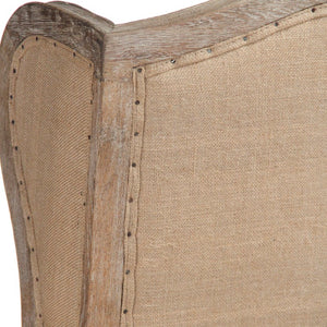 Zentique Leon Sofa with Solid Oak Frame, Linen-Burlap Upholstery, Plush Cushions & Scandinavian Lines — 78"W CFH186-3 E272 A003 Jute