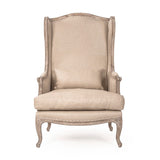 Leon Chair Limed Grey Oak, Hemp Linen CFH186 E272 H009 Zentique