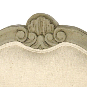 Adele Settee Faux Olive Green Birch, Off-White Cotton CFH198-2 432 C020 Zentique