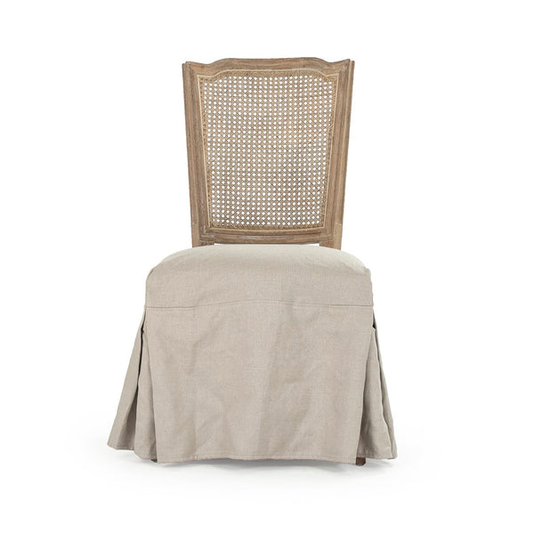 Jeena Side Chair Limed Grey Oak, Natural Cream Linen CFH207-Caneback E272 A015-A Zentique