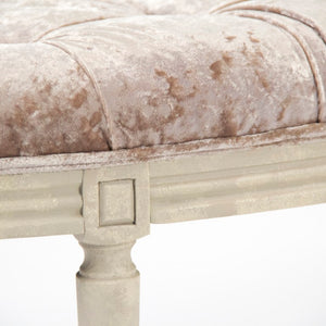 Zentique Louis Curve Bench Plush Crushed Velvet on Solid Birch Frame — Sculpted 57" Designer Seating for Entryways W3 CFH208 309 A