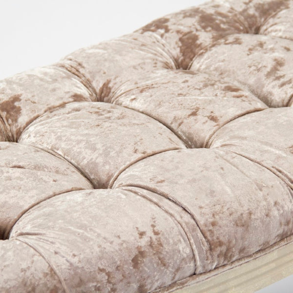 Zentique Louis Curve Bench Plush Crushed Velvet on Solid Birch Frame — Sculpted 57" Designer Seating for Entryways W3 CFH208 309 A