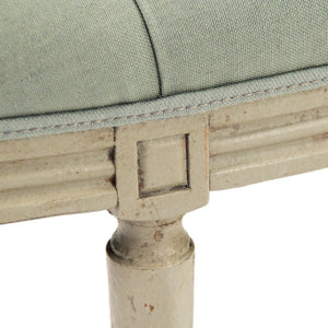 Zentique Louis Curve Bench Birch Frame Linen Upholstery — Mid‑Century Curved Seat for Entryway & Bedroom Comfort W57 x H19 x D19 W3 CFH208 432 I