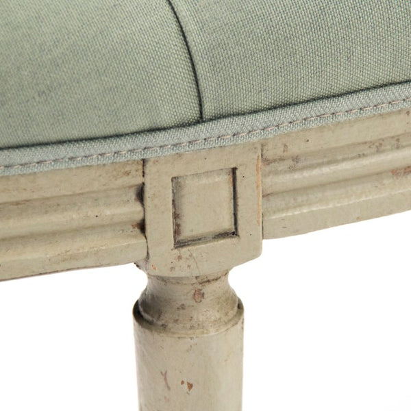 Zentique Louis Curve Bench Birch Frame Linen Upholstery — Mid‑Century Curved Seat for Entryway & Bedroom Comfort W57 x H19 x D19 W3 CFH208 432 I