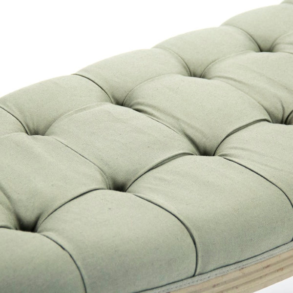 Zentique Louis Curve Bench Birch Frame Linen Upholstery — Mid‑Century Curved Seat for Entryway & Bedroom Comfort W57 x H19 x D19 W3 CFH208 432 I