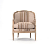 Roland Club Chair w/ Stripes Limed Grey Oak, Striped Linen CFH221 E272 H019/H010 Zentique