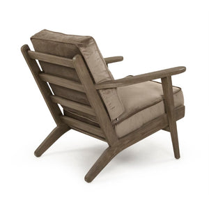 Zentique Arizona Velvet Club Chair with Beech Wood Frame — Plush Seating, Classic Silhouette for Cozy Rooms CFH297 E993 V074