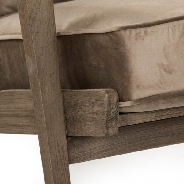Zentique Arizona Velvet Club Chair with Beech Wood Frame — Plush Seating, Classic Silhouette for Cozy Rooms CFH297 E993 V074