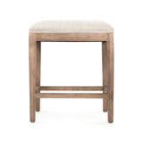 Cora Counter Stool without Nailheads Limed Grey Oak, Oatmeal Polyester CFH403 Counter E272 C053 wo NH Zentique