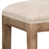 Cora Counter Stool without Nailheads Limed Grey Oak, Oatmeal Polyester CFH403 Counter E272 C053 wo NH Zentique