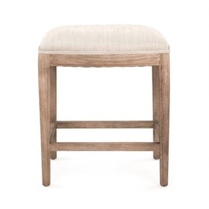 Zentique Cora Modern Counter Stool with Solid Oak Frame, Upholstered Comfort, Minimal Nailhead-Free Design CFH403 Counter E272 C053 wo NH