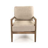 Davin Club Chair Limed Grey Oak, Cream Natural Linen CFH408 E272 A015-A Zentique