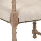 Silas Arm Chair Limed Grey Oak, Cream Natural Linen CFH420 E272 A015-A Zentique