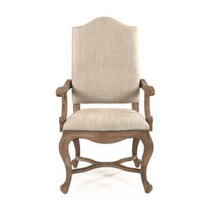 Grayson Arm Chair Limed Grey Oak, Cotton Linen CFH422-F E272 C053 Zentique