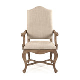 Grayson Arm Chair Limed Grey Oak, Cotton Linen CFH422-F E272 C053 Zentique