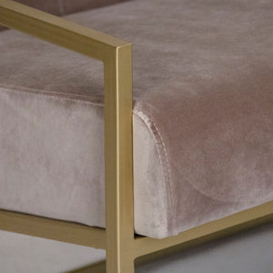 Heather Love Chair Gold Metal, Grey Velvet CFH504-1.5 V074 Zentique