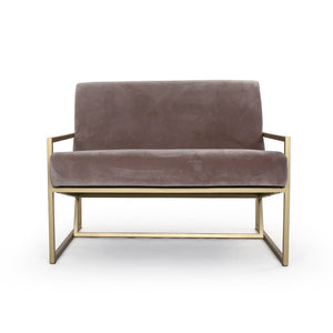 Heather Love Chair Gold Metal, Grey Velvet CFH504-1.5 V074 Zentique