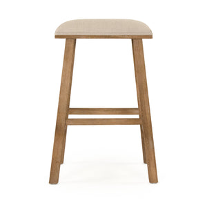 Jocelyn Bar Stool Limed Grey Oak, Natural Linen CFH519 Bar E272 A003 Zentique