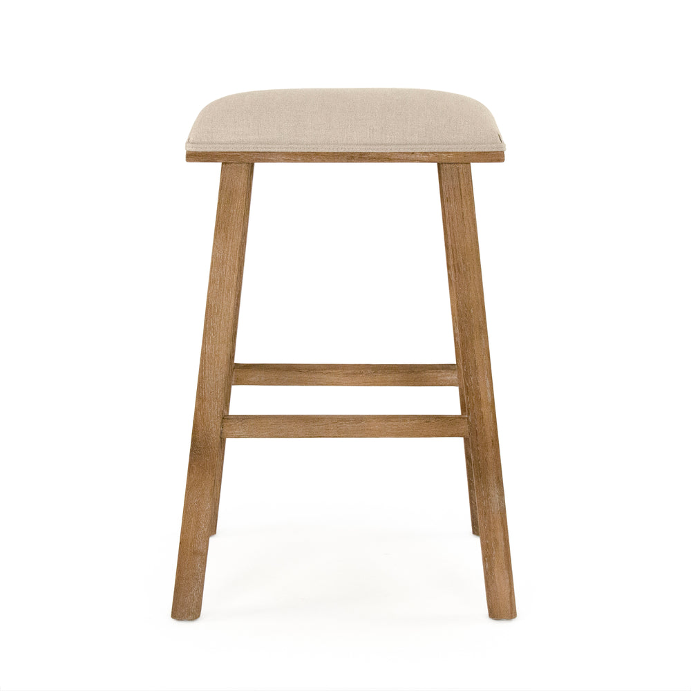Jocelyn Bar Stool Limed Grey Oak, Natural Linen CFH519 Bar E272 A003 Zentique