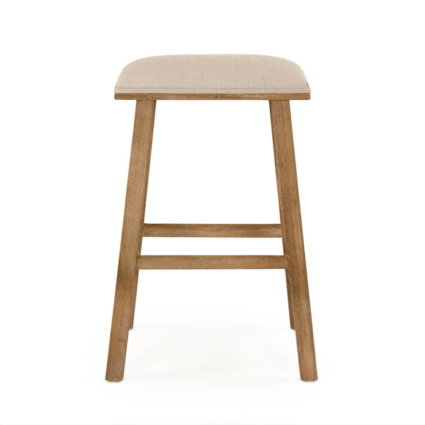 Jocelyn Bar Stool Limed Grey Oak, Natural Linen CFH519 Bar E272 A003 Zentique