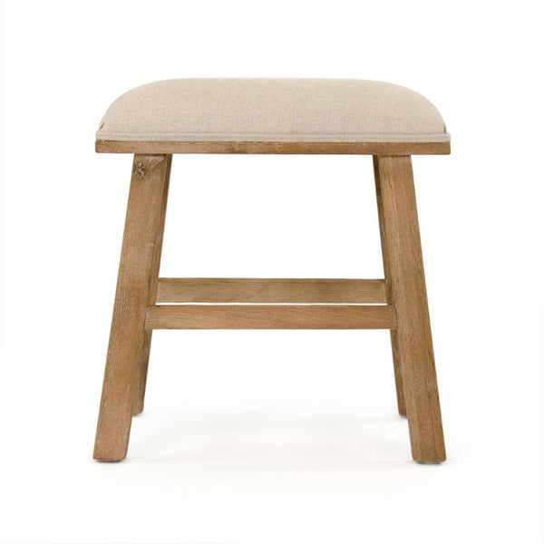 Zentique Jocelyn Oak Stool with Linen Upholstery — Compact, Scandinavian-Minimal Accent Seat for Living Spaces CFH519 E272 A003