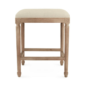Louis Counter Stool Limed Grey Oak, Natural Linen CFH520 Counter E272 A003 Zentique