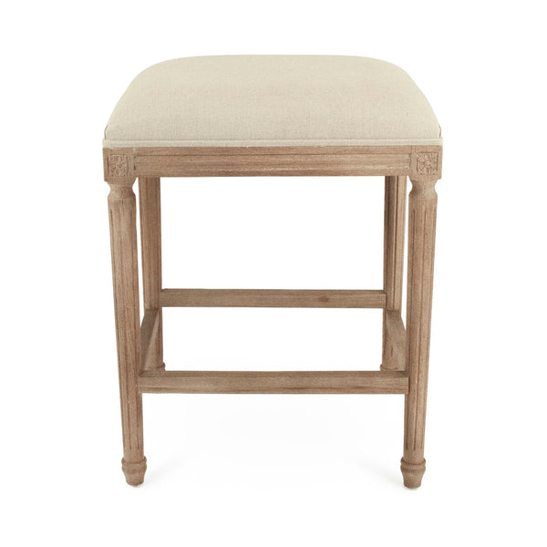 Louis Counter Stool Limed Grey Oak, Natural Linen CFH520 Counter E272 A003 Zentique