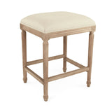 Louis Counter Stool Limed Grey Oak, Natural Linen CFH520 Counter E272 A003 Zentique