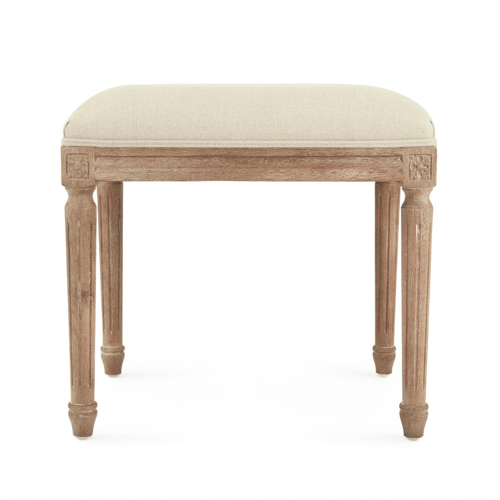 Louis Stool Limed Grey Oak, Natural Linen CFH520 E272 A003 Zentique