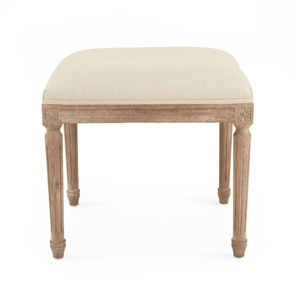 Louis Stool Limed Grey Oak, Natural Linen CFH520 E272 A003 Zentique