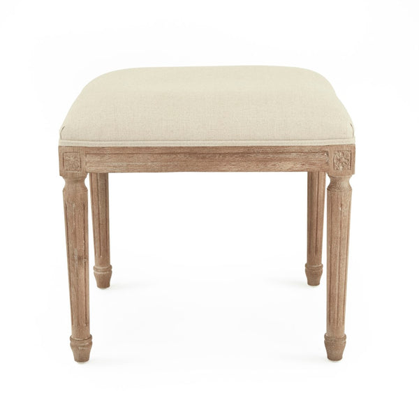 Louis Stool Limed Grey Oak, Natural Linen CFH520 E272 A003 Zentique