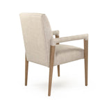 Jackson Arm Chair Reclaimed Oak, Cream Linen CFH526 E255-10 A015-A Zentique