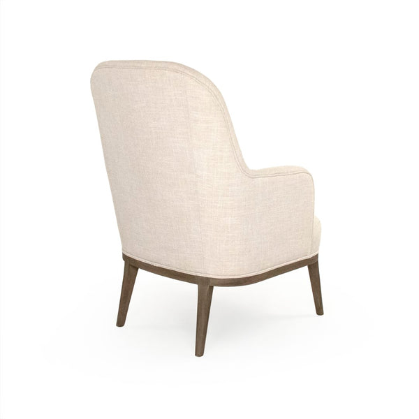 Cristina Club Chair Natural Beech, Off-White Polyester CFH536 E993 C128 Zentique
