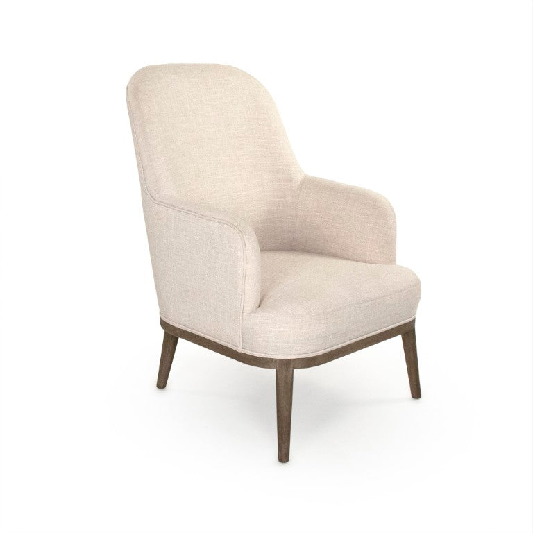 Zentique Cristina Beech Wood Club Chair — Compact Modern Accent Seating, Polyester Upholstery, Durable Build CFH536 E993 C128