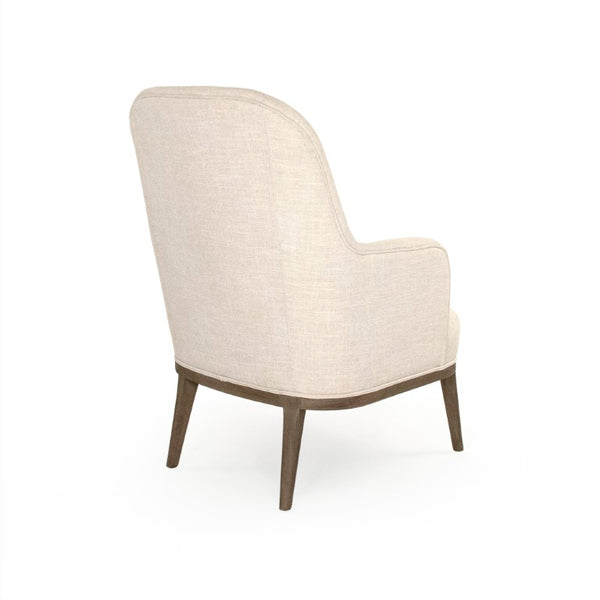 Zentique Cristina Beech Wood Club Chair — Compact Modern Accent Seating, Polyester Upholstery, Durable Build CFH536 E993 C128