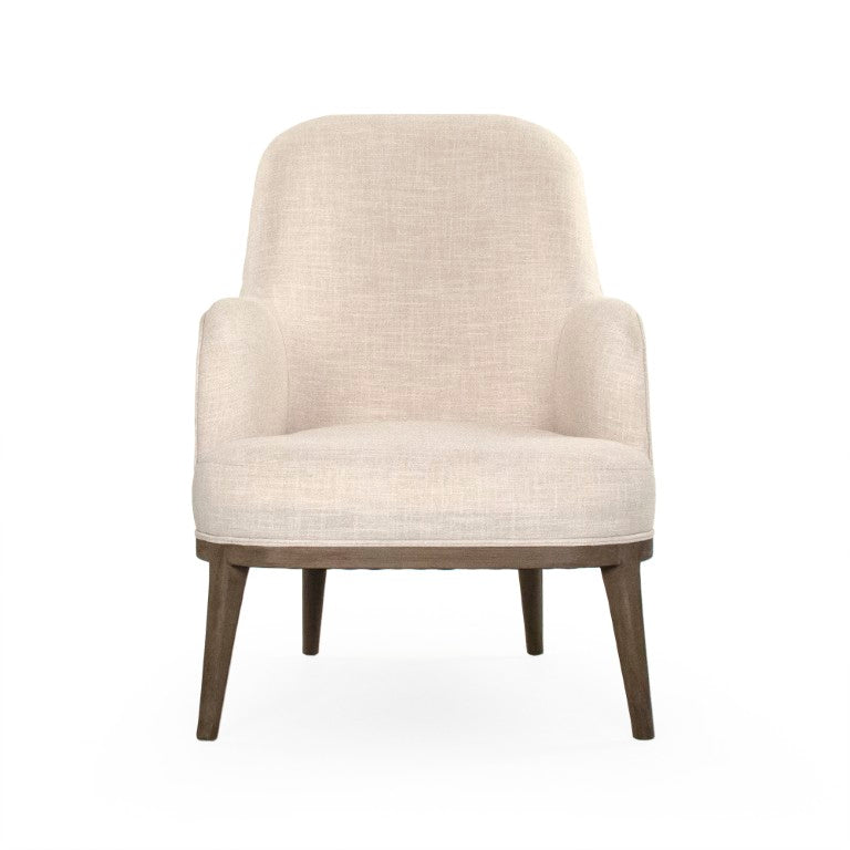 Zentique Cristina Beech Wood Club Chair — Compact Modern Accent Seating, Polyester Upholstery, Durable Build CFH536 E993 C128