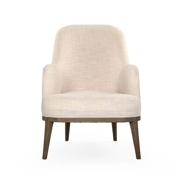 Zentique Cristina Beech Wood Club Chair — Compact Modern Accent Seating, Polyester Upholstery, Durable Build CFH536 E993 C128