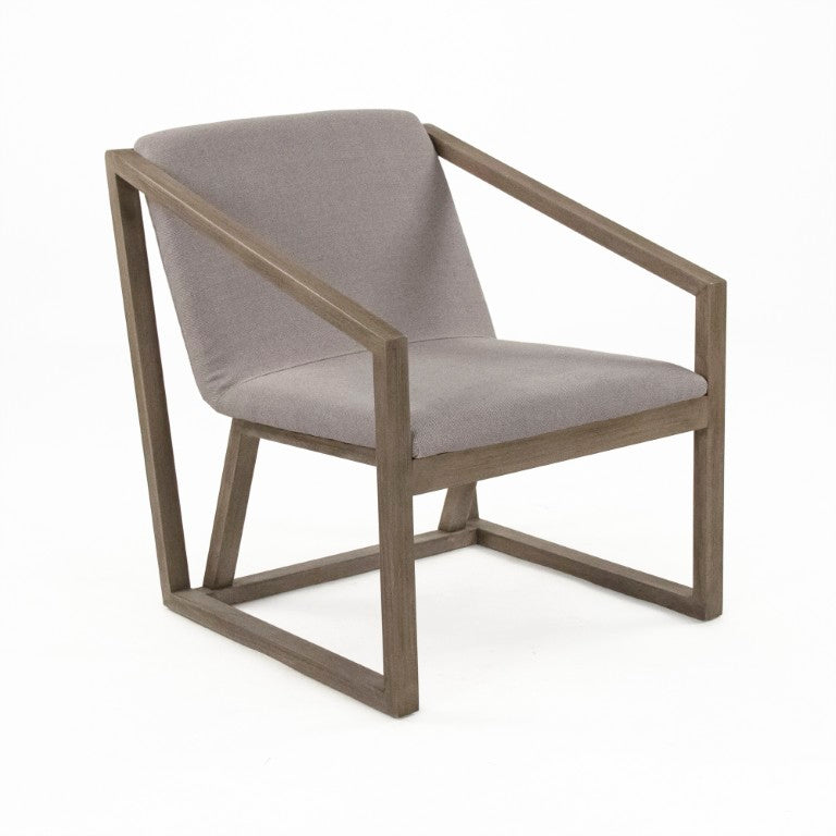 Zentique Finn Arm Chair Solid Beech Frame, Ergonomic Curved Arms, Durable Polyester Upholstery for Home Lounges CFH588 E993 A118