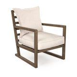 Meredith Club Chair Natural Beech, Off-White Polyester CFH540 E993 C128 Zentique