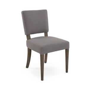 George Side Chair Weathered Beech, Grey Polyester CFH586 E993 C132 Zentique