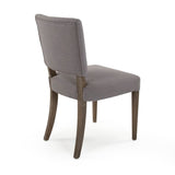 George Side Chair Weathered Beech, Grey Polyester CFH586 E993 C132 Zentique