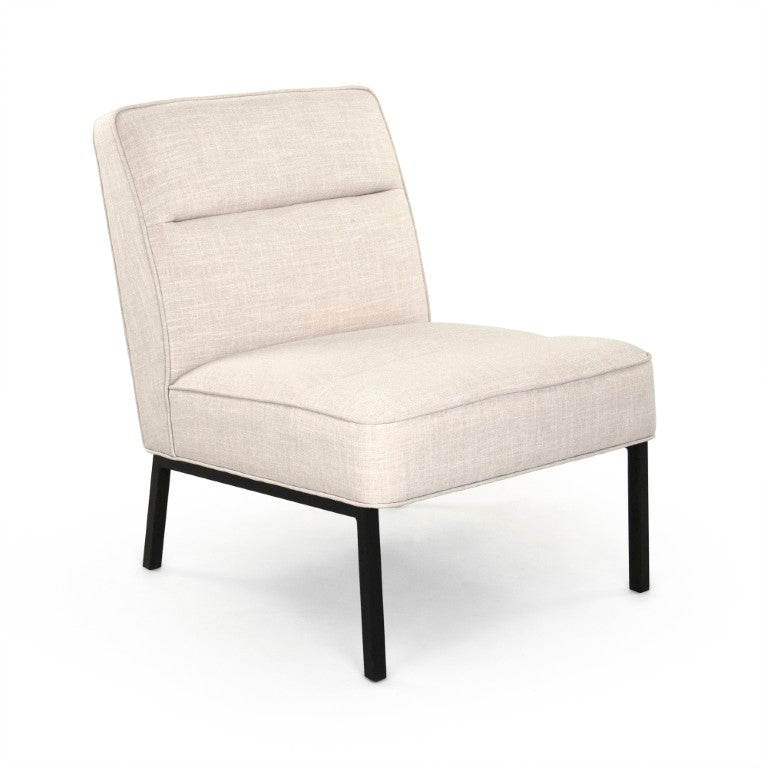Zentique Amelia Modern Lounge Chair with Plush Polyester Upholstery, Metal Frame, Compact Comfort for Living Rooms CFH593 H4 C128