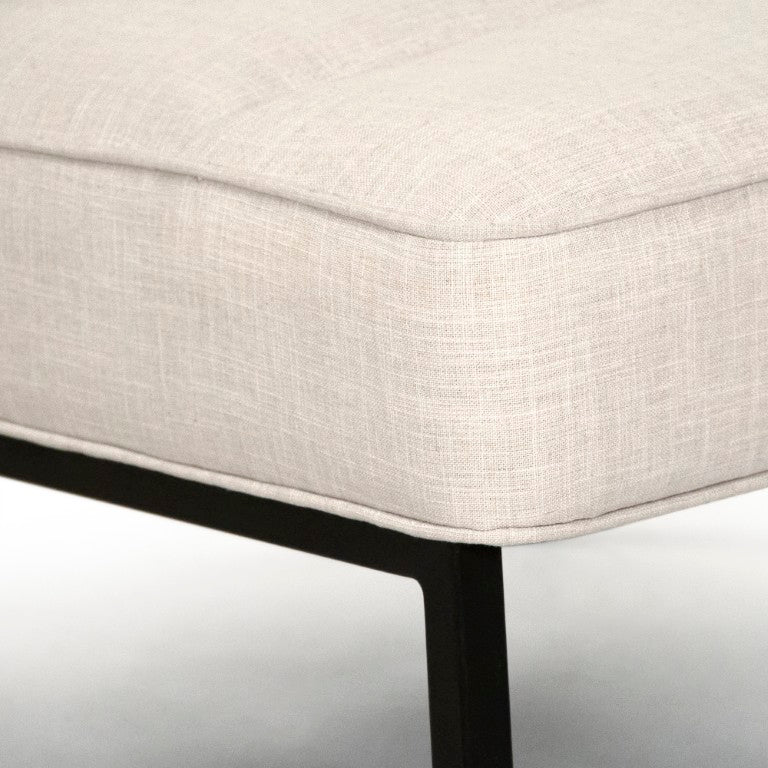 Zentique Amelia Modern Lounge Chair with Plush Polyester Upholstery, Metal Frame, Compact Comfort for Living Rooms CFH593 H4 C128