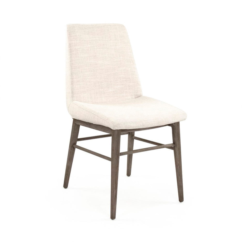 Nicole Side Chair Weathered Beech, Off-White Polyester CFH597 E993 C128 Zentique