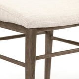 Nicole Side Chair Weathered Beech, Off-White Polyester CFH597 E993 C128 Zentique