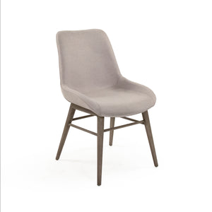 Zola Side Chair Weathered Beech, Light-Grey Polyester CFH598 E993 C130 Zentique