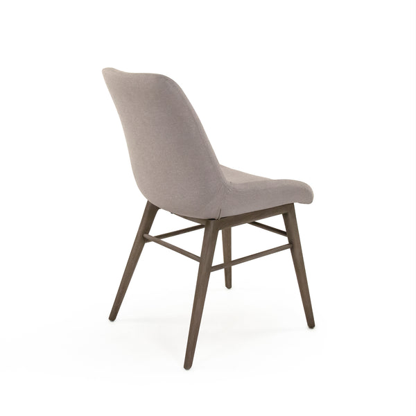 Zola Side Chair Weathered Beech, Light-Grey Polyester CFH598 E993 C130 Zentique