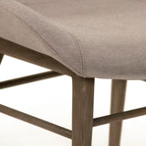 Zola Side Chair Weathered Beech, Light-Grey Polyester CFH598 E993 C130 Zentique
