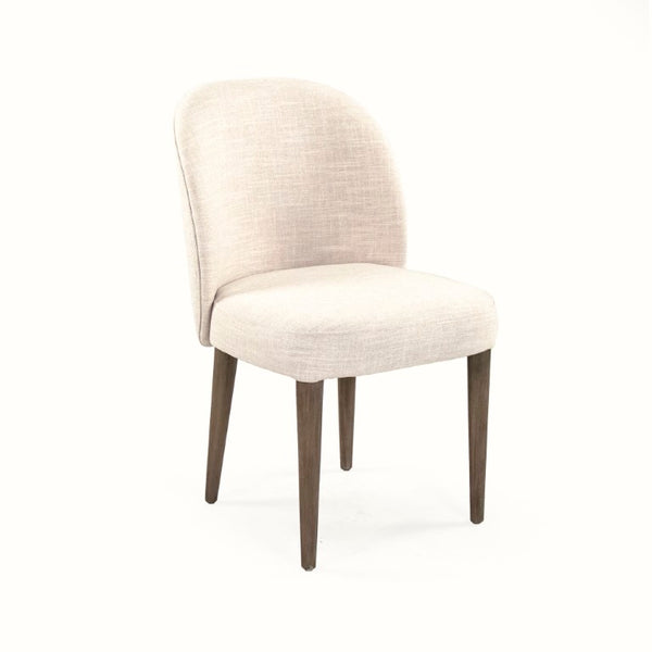 Zentique Eliza Beech Wood Side Chair with Polyester Upholstery, Ergonomic Contour, Durable Joinery Finish CFH584 E993 C128